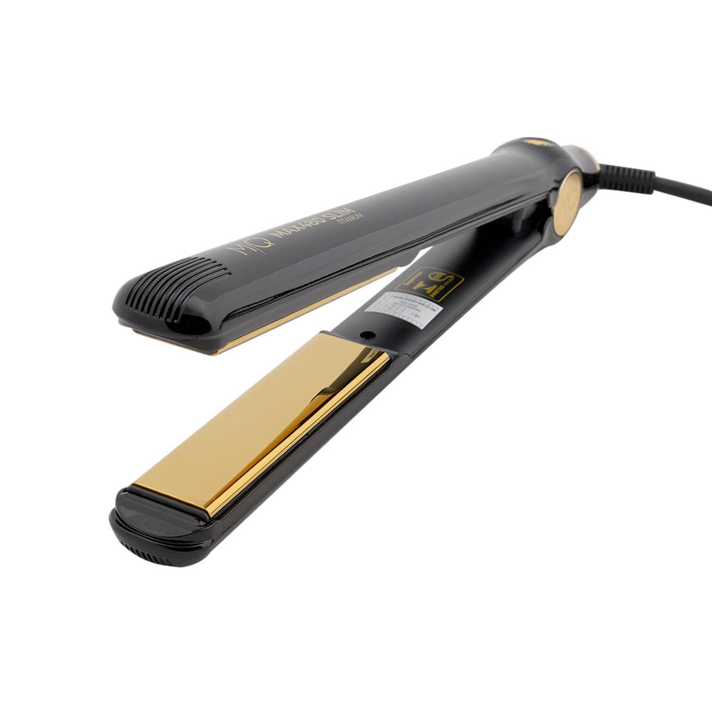 Chapinha de Cabelo MQ Professional Max480 Slim Titanium 480°F Preta Bivolt
