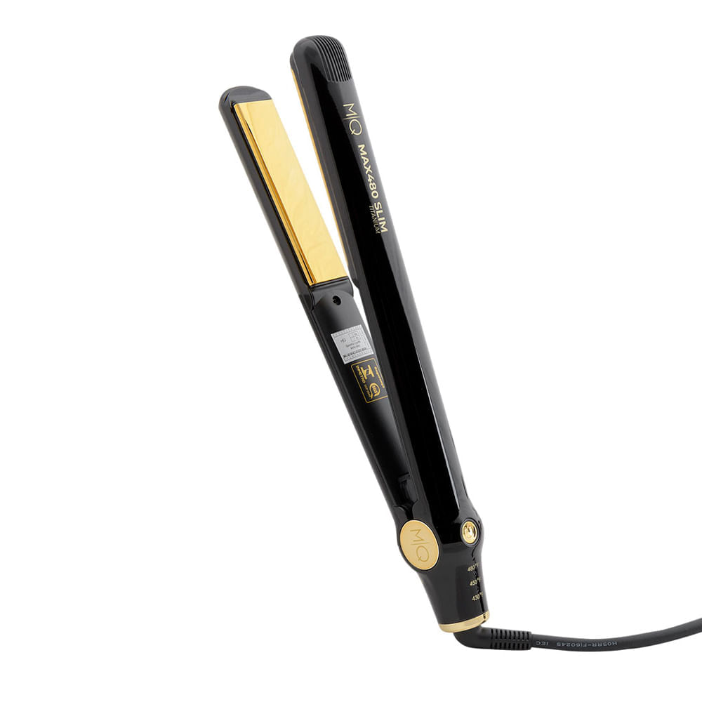 Chapinha de Cabelo MQ Professional Max480 Slim Titanium 480°F Preta Bivolt