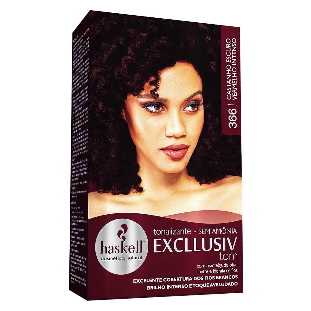 Tintura Haskell Exclusiv Castanho Escuro Vermelho Intenso 366