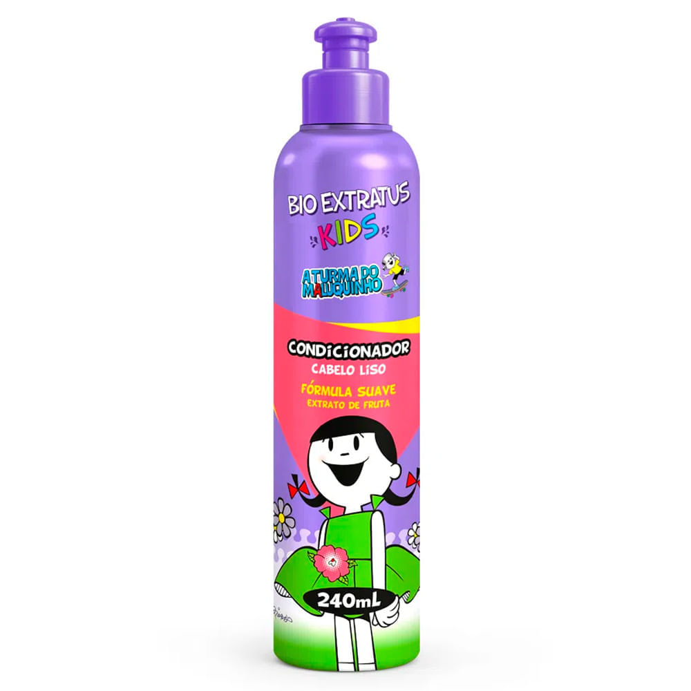 Condicionador Infantil Bio Extratus Kids Liso Turma do Maluquinho 240ml