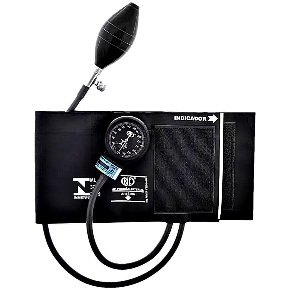Aparelho De Pressão Bic Ap0336 Cor Preto Nylon/velcro