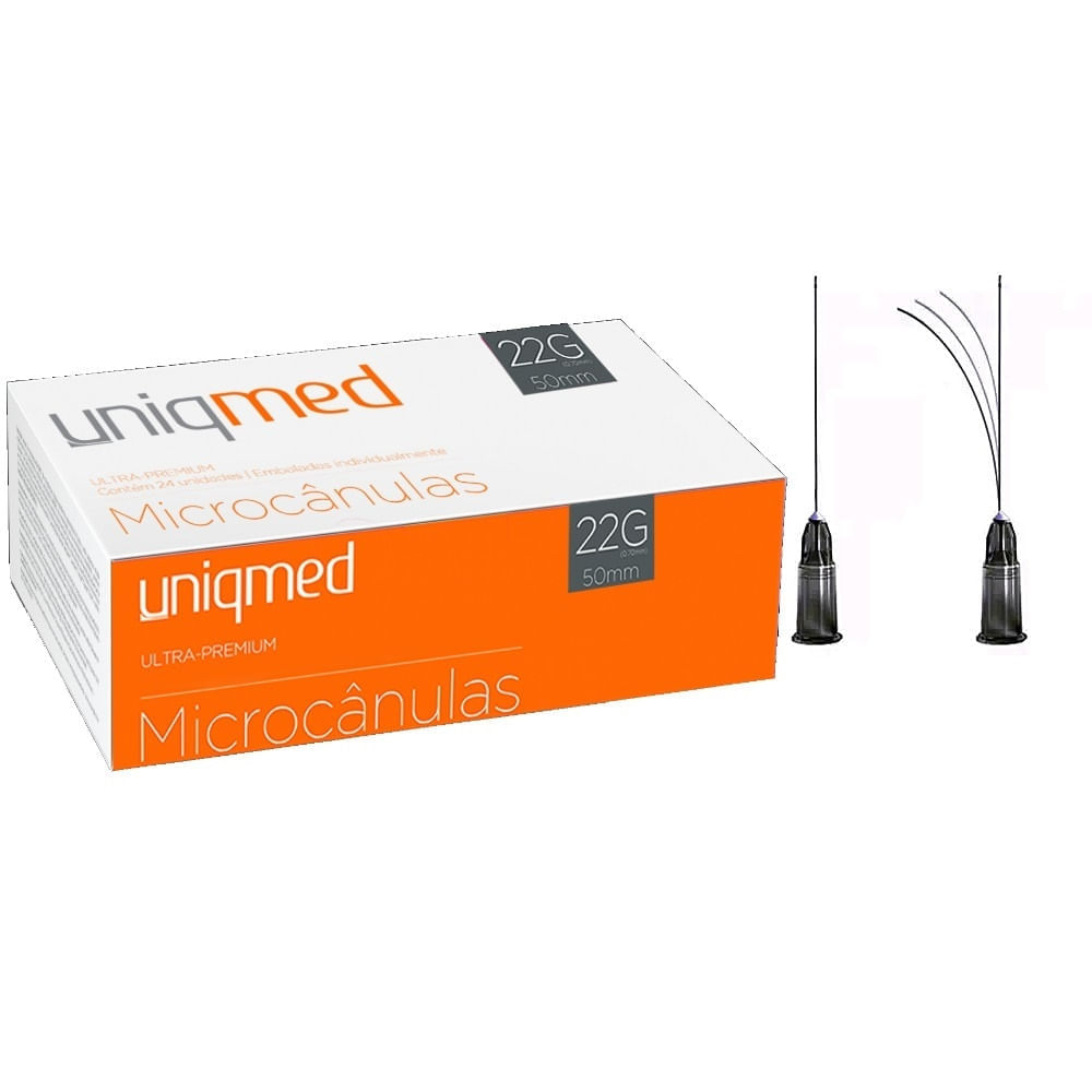 Microcânula Ultra-Premium Uniqmed 22G 0,70x50mm