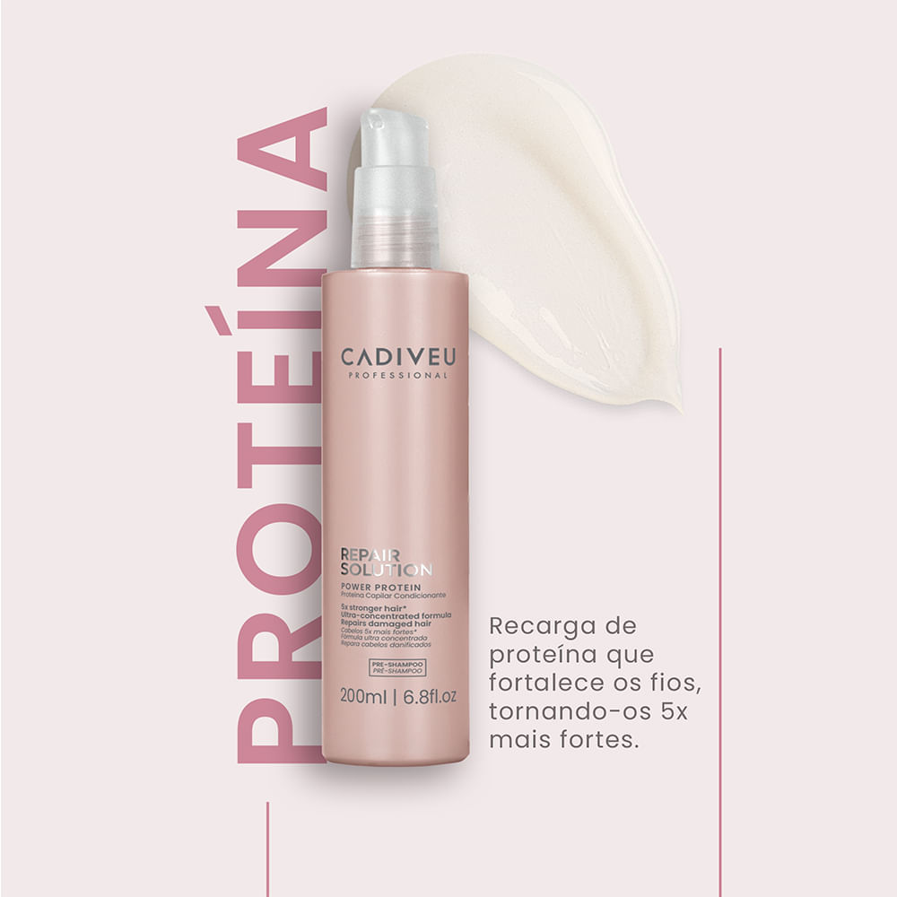 Pré Shampoo Cadiveu Professional Repair Solution Proteína Fortalecedora 200ml