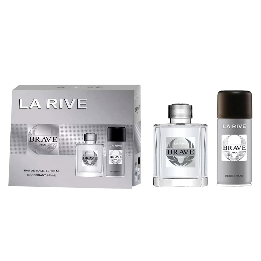 Kit Perfume Masculino La Rive Brave Man Eau De Toilette 100 Ml + Desodorante 150 Ml