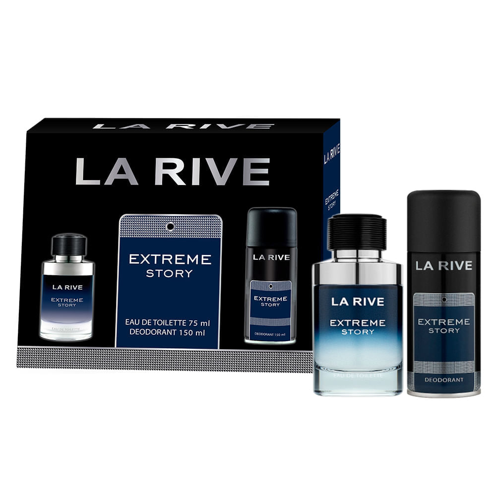 Kit Perfume La Rive Extreme Story Masculino Eau De Toilette 75 Ml + Desodorante 150 Ml