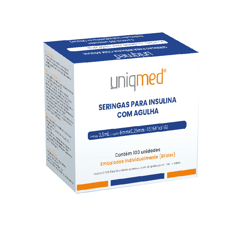 Seringa Para Insulina UniqMed Com 100 Unidades