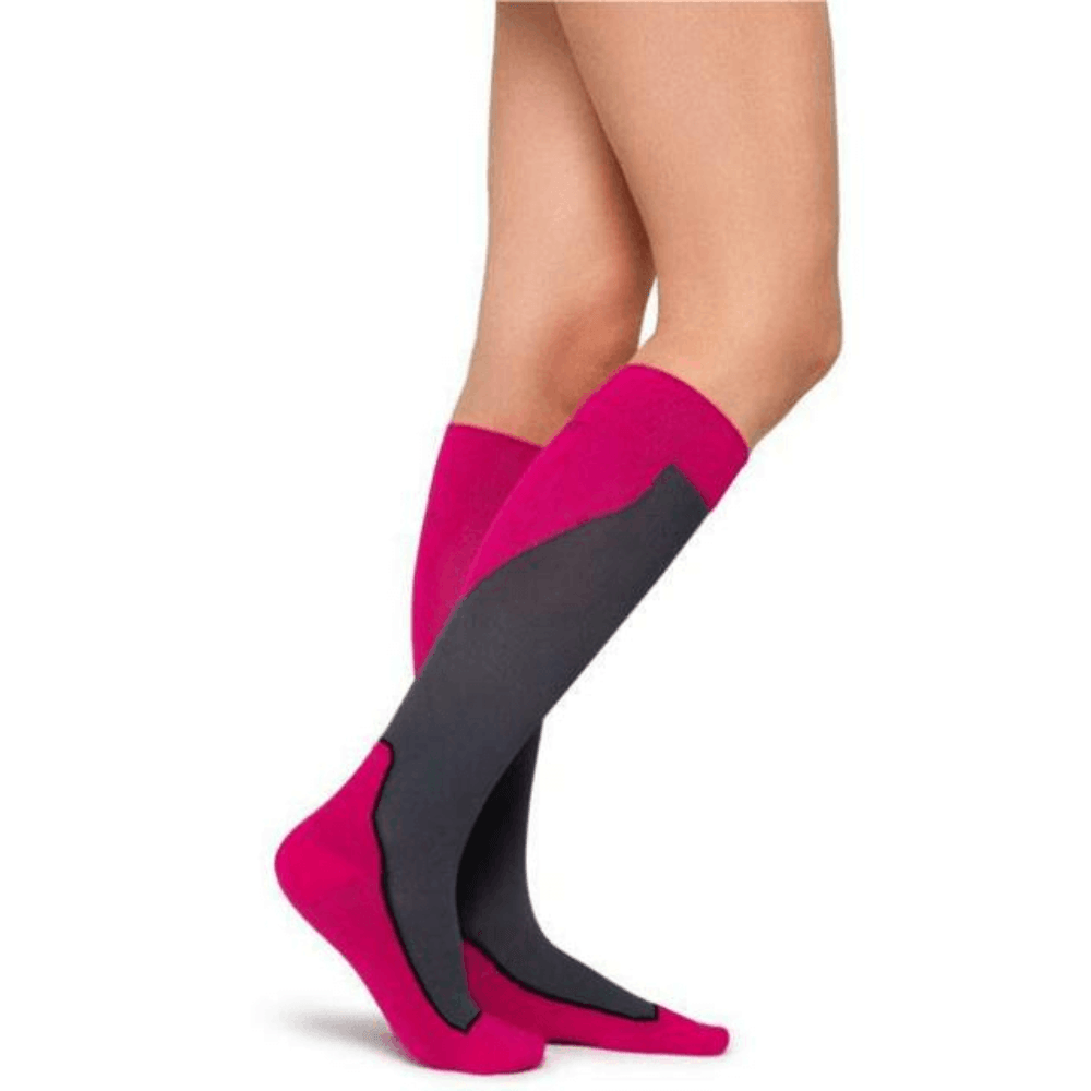 Meia Esportiva De Compressão Panturrilha 20-30mmhg Rosa Jobst Sport P