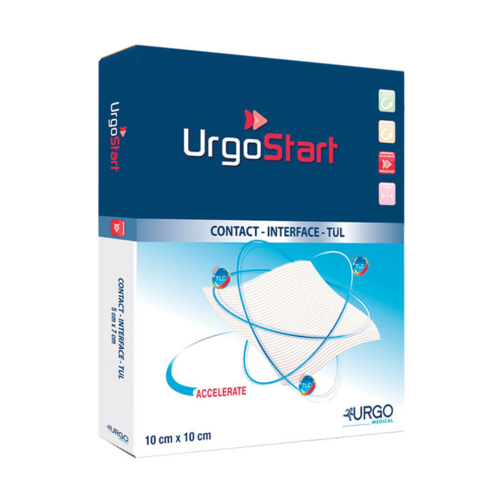 Curativo Matriz Cicatrizante TLC UrgoStart Contact 10x10cm Urgo 600905