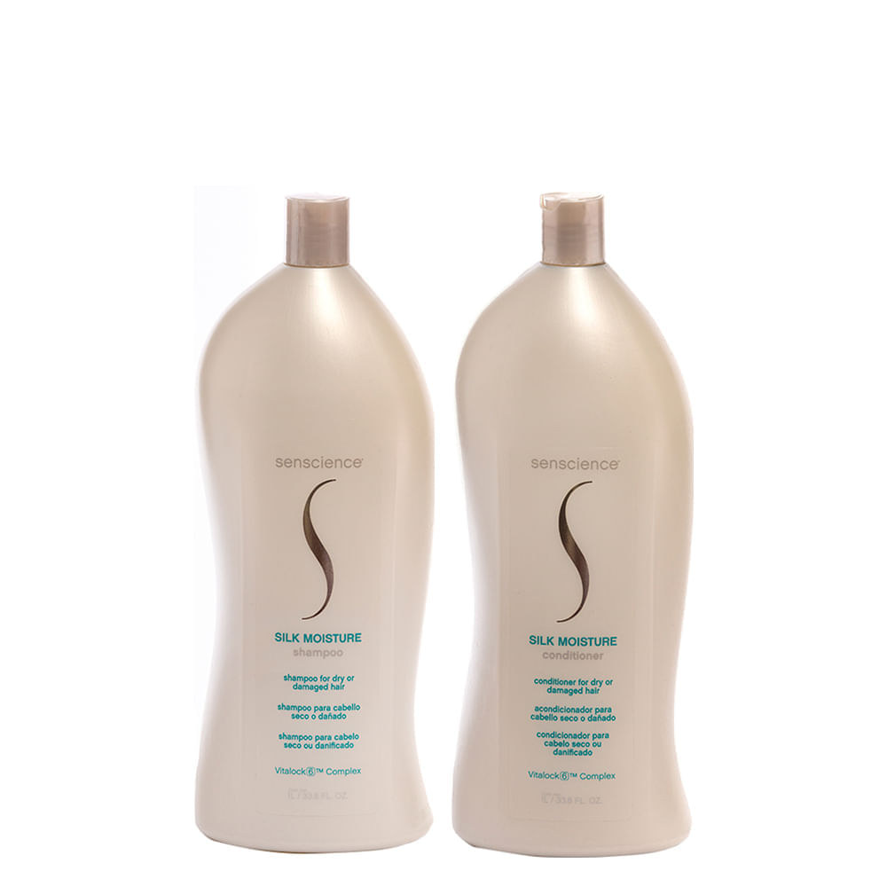 Kit Senscience Silk Moisture Shampoo 1000ml e Condicionador 1000ml