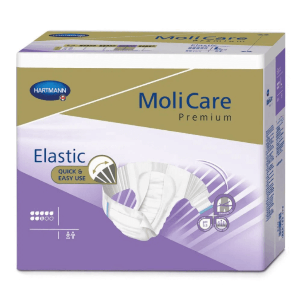 Fralda Adulto MoliCare Elastic Premium 8D Super Plus Hartmann M 26 unidades