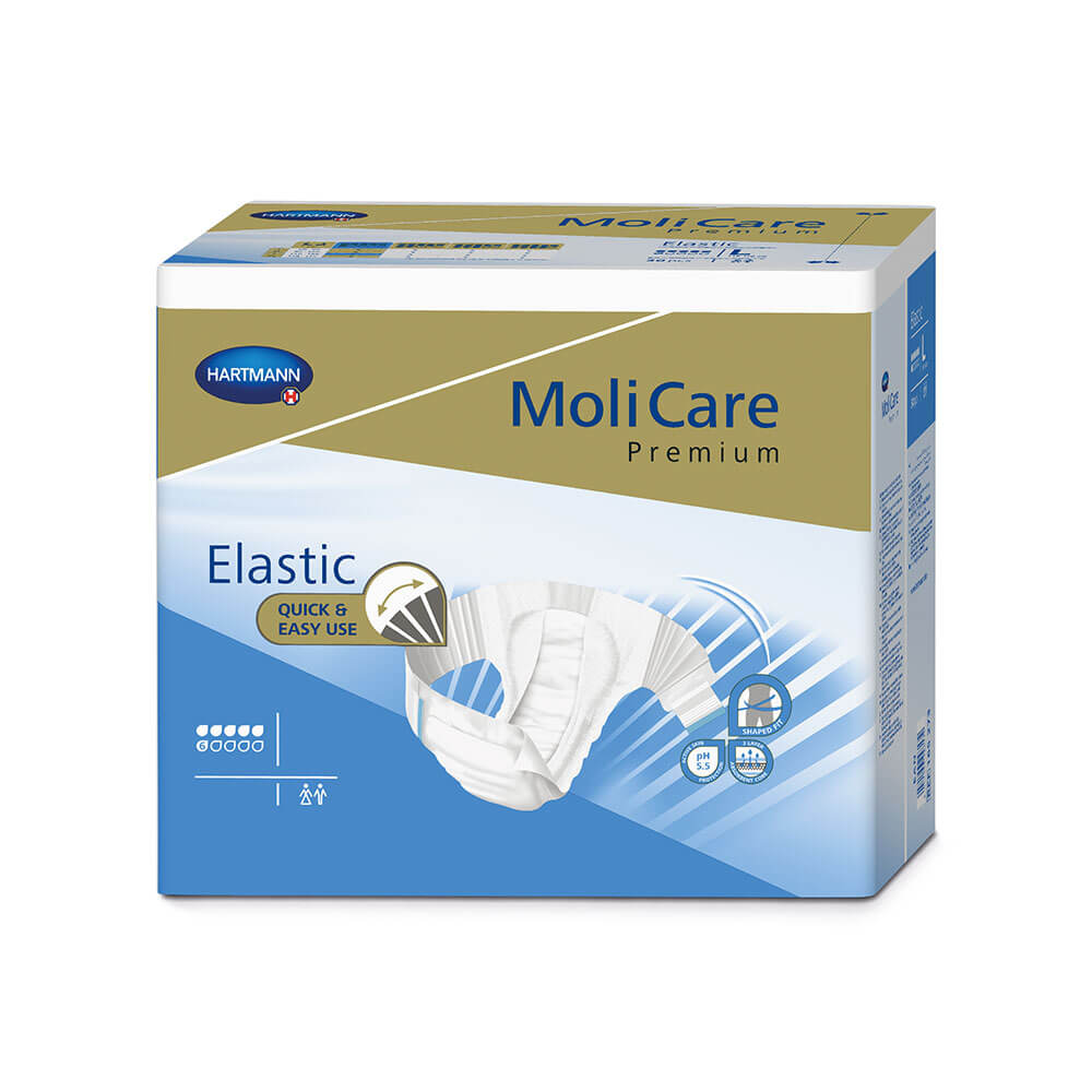 Fralda Adulto MoliCare Elastic Premium 6D Extra Plus Hartmann M 30 unidades