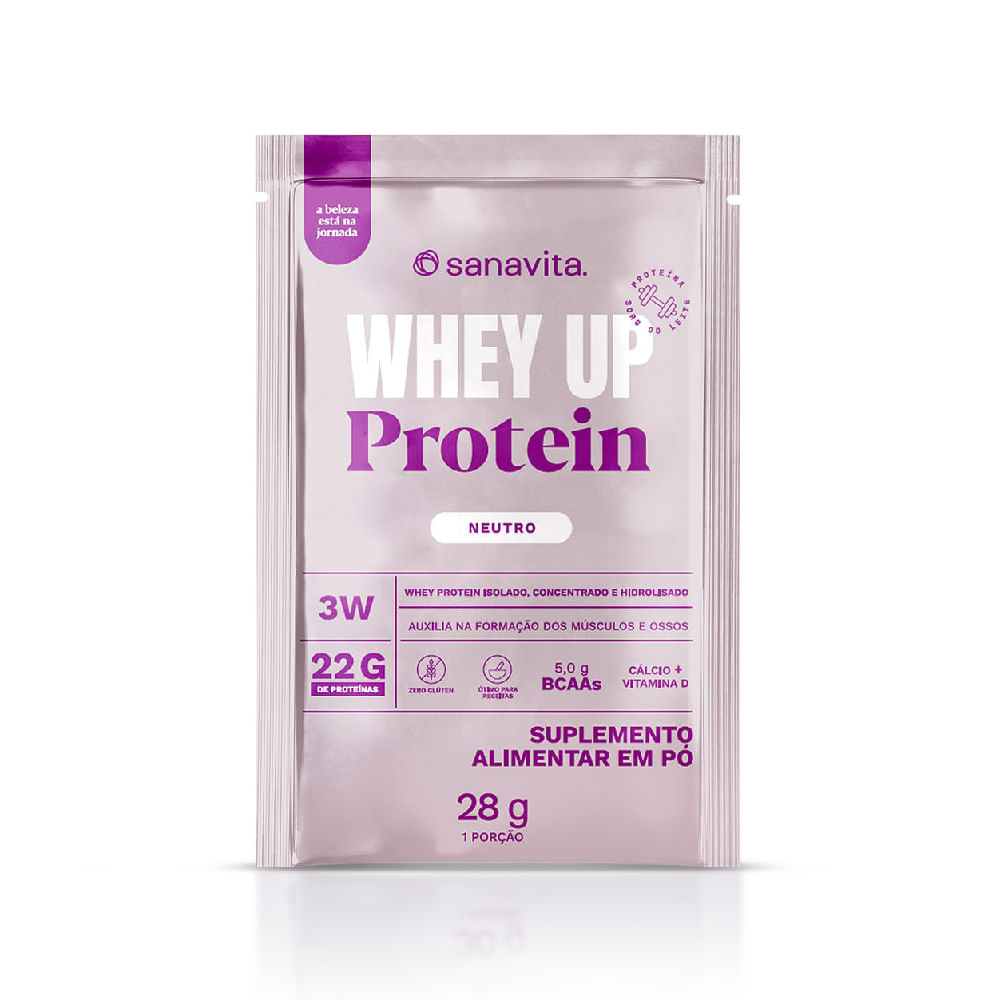 Suplemento Alimentar Em Pó Whey UP Neutro Sanavita 1 Sachê
