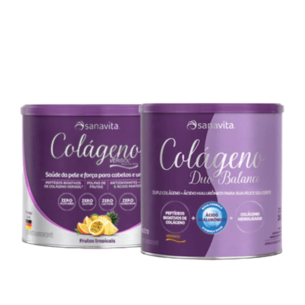 Combo Pele Perfeita Colágeno Duo Balance + Colágeno Verisol 330g Cada