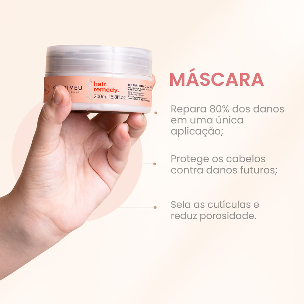 Máscara Reparadora Cadiveu Essentials Hair Remedy 200 ml