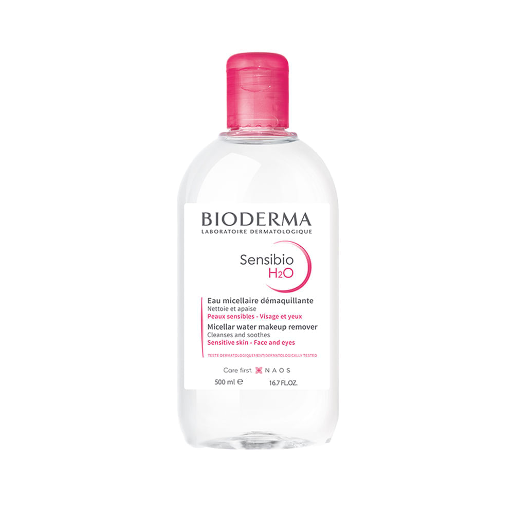 Kit 2 Águas Micelar Facial de Limpeza Bioderma Sensibio H2O 500 ml
