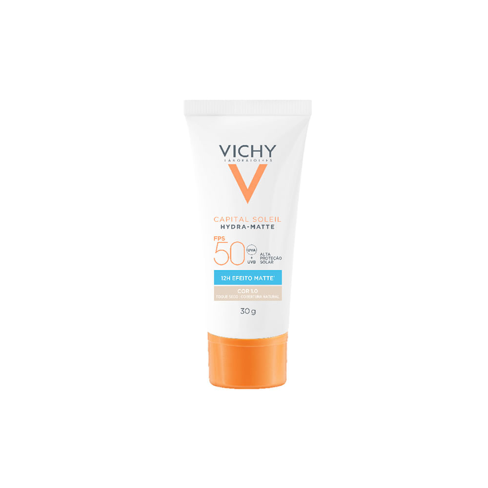 Protetor Solar Facial Vichy Capital Soleil Hydra-Matte FPS 50 Cor 1.0 30 g