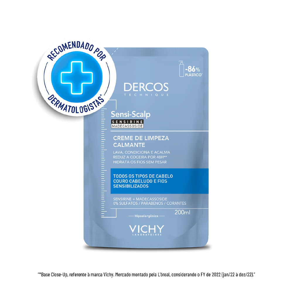 Creme de Limpeza Capilar Vichy Dercos Sensi-Scalp Refil 200 ml