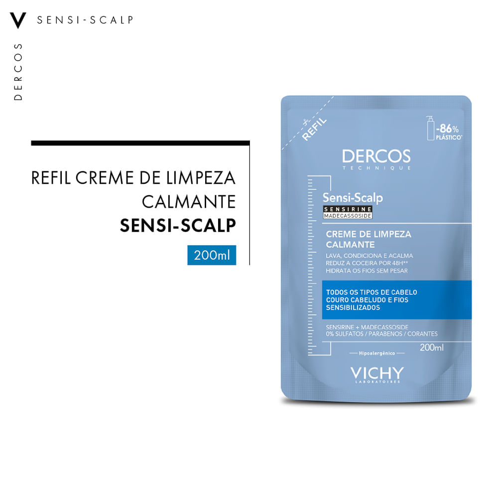 Creme de Limpeza Capilar Vichy Dercos Sensi-Scalp Refil 200 ml