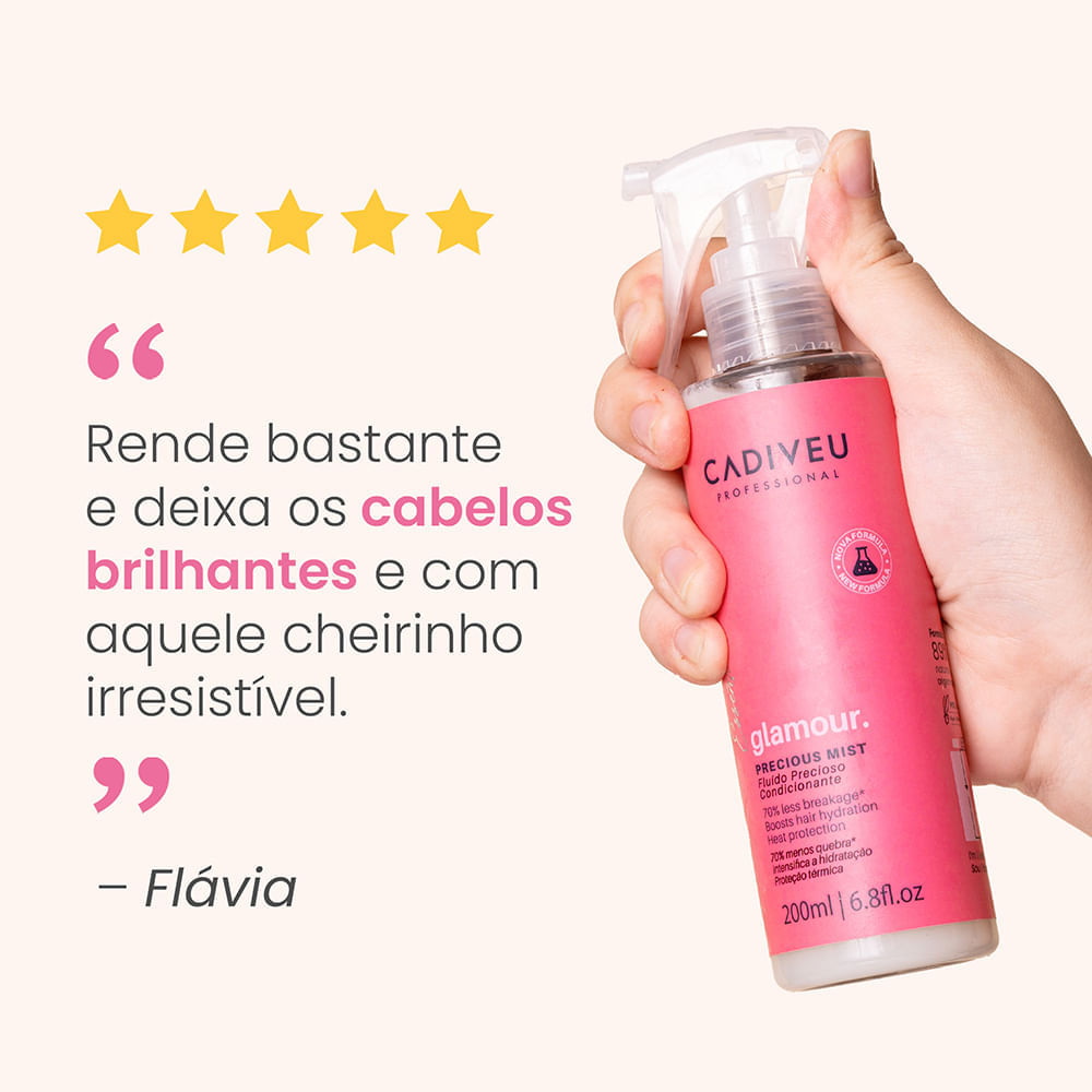 Leave-in Fluído Precioso Cadiveu Essentials Glamour 200 ml