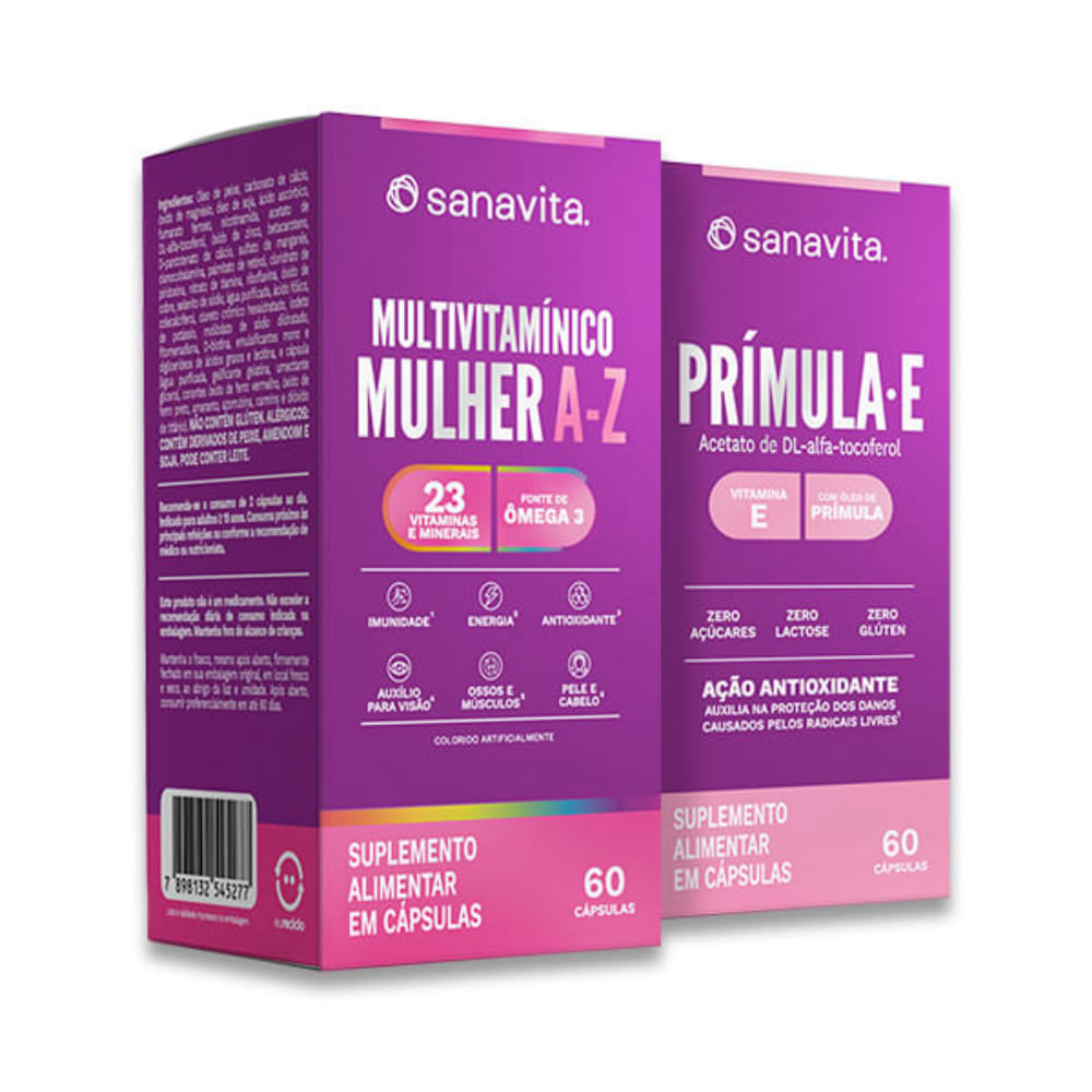 Combo Saúde Feminina Multivitamínico + Prímula-e 60 Cápsulas Cada