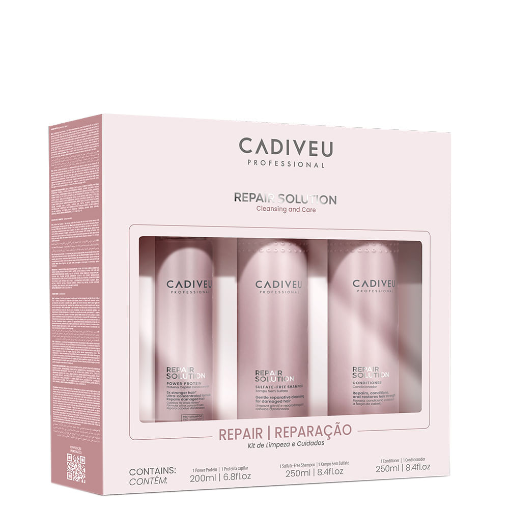Kit Professional Cadiveu Shampoo 250ml + Condicionador 250ml + Proteína 200ml