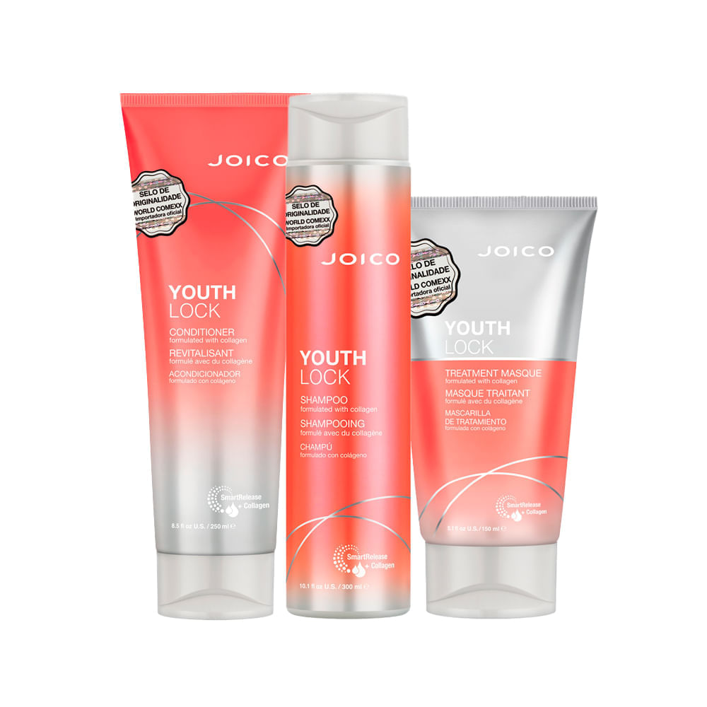 Kit Youth Joico Shampoo 300 Ml + Condicionador 250 Ml + Máscara 150 Ml