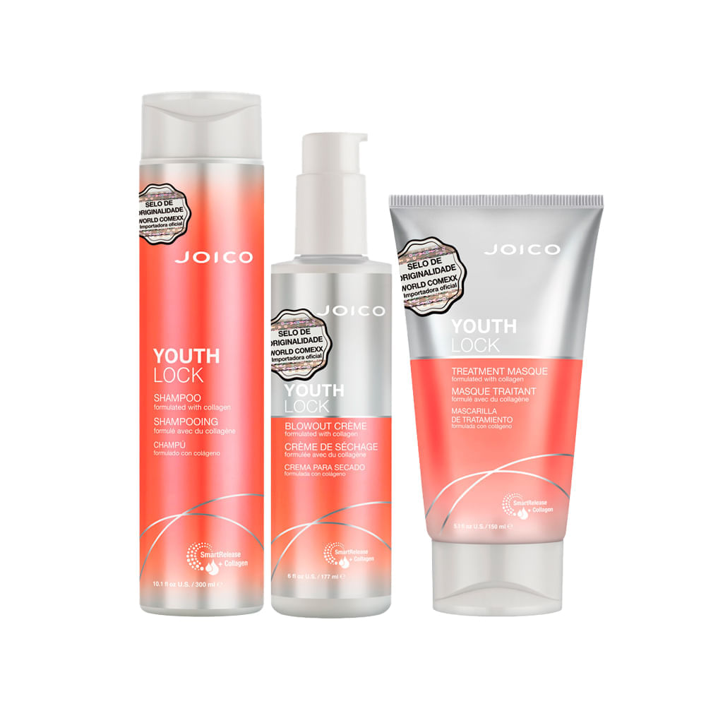 Kit Youth Joico Shampoo 300 ml + Máscara 150 ml + Leave-in  177 ml