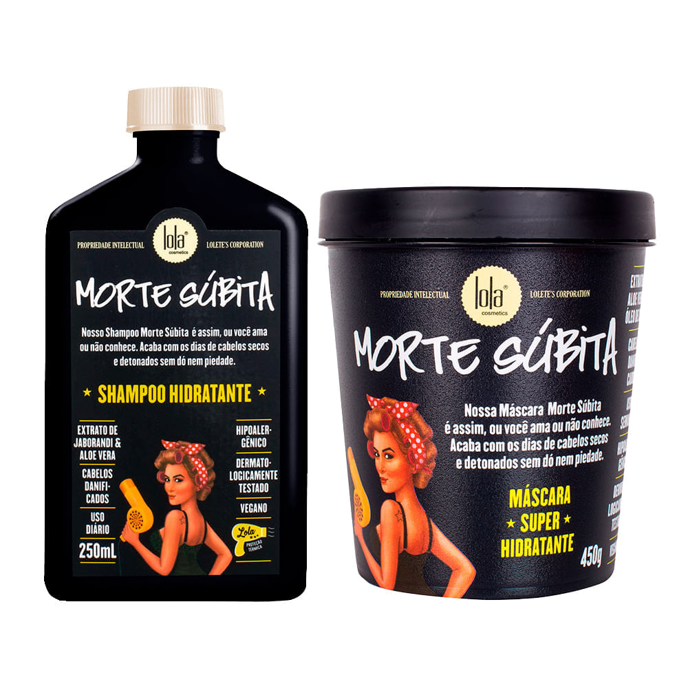 Kit Lola Cosmetics Hidratação Morte Súbita Shampoo 250 ml  + Máscara de Hidratação 450 g