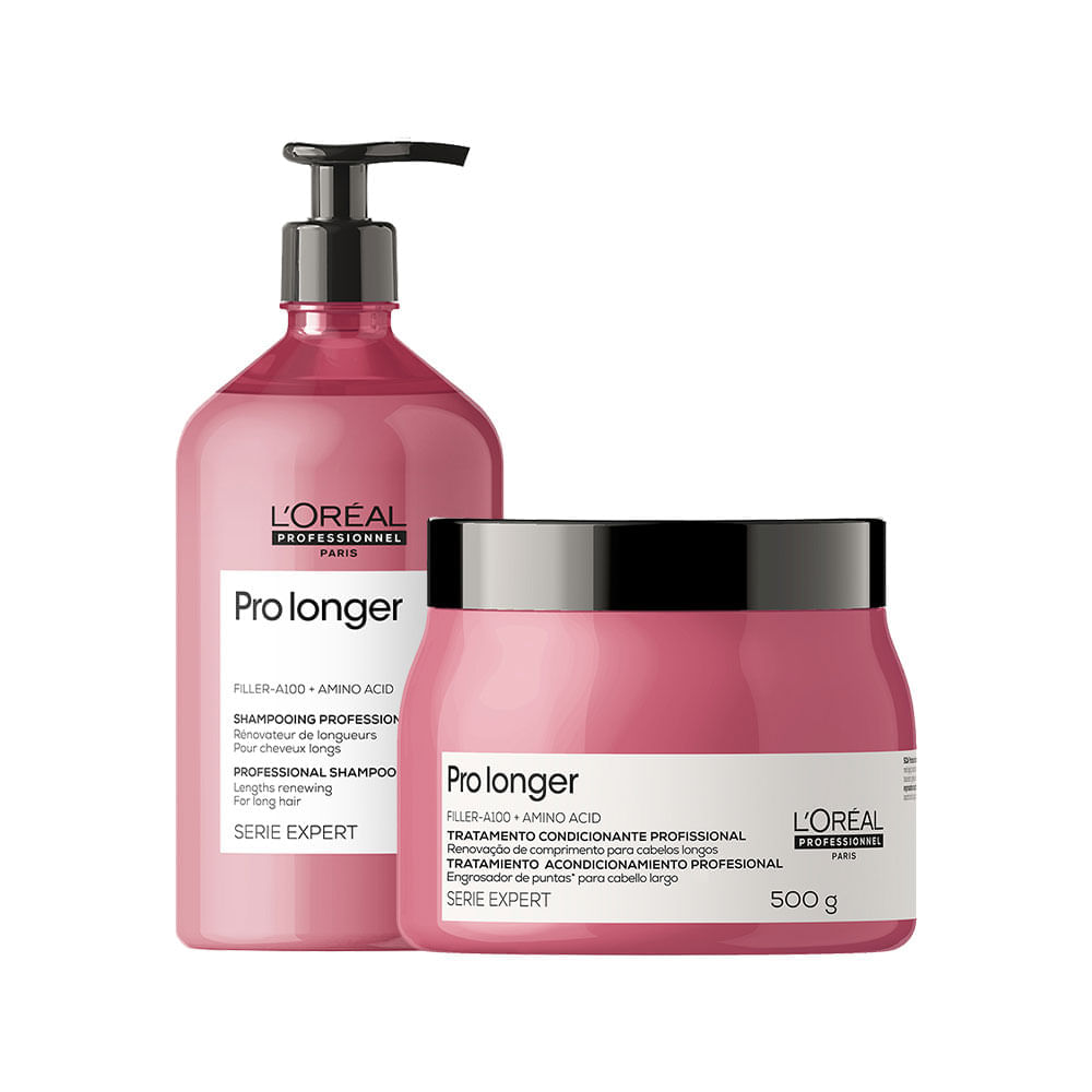 Kit L'oréal Professionnel Serie Expert Pro Longer Shampoo 750 Ml + Máscara 500g