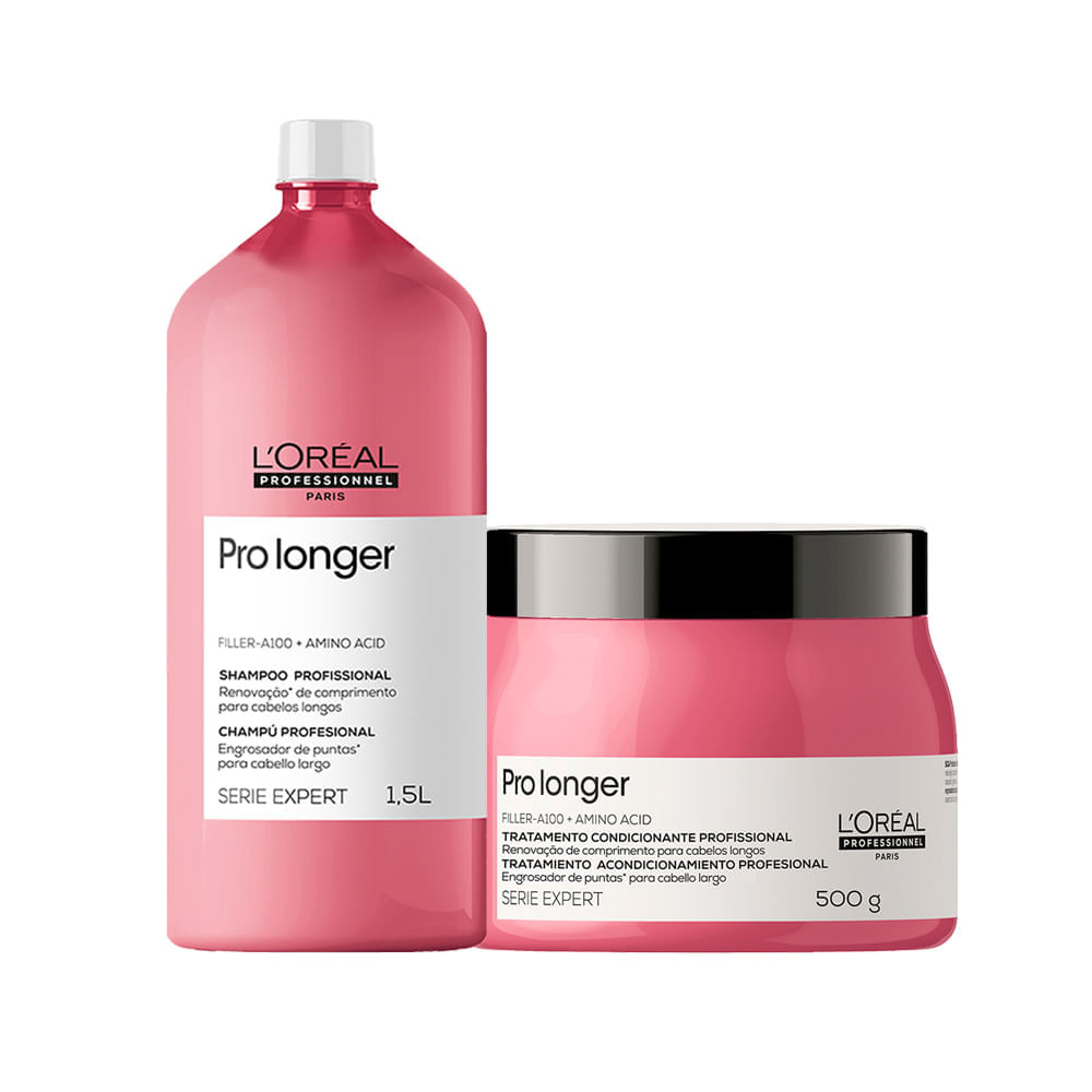 Kit L'Oréal Professionnel Serie Expert Pro Longer Shampoo 1500 ml + Máscara 500 g
