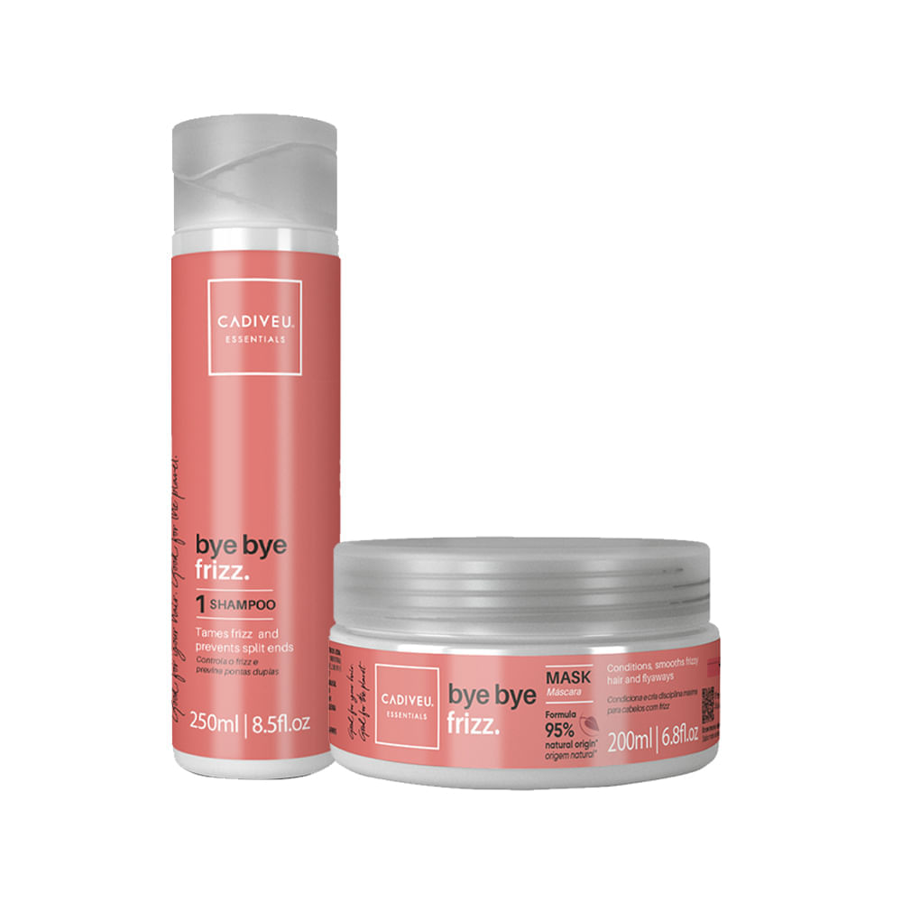 Kit Cadiveu Essentials Bye Bye Frizz Shampoo 250 ml + Máscara 200 ml