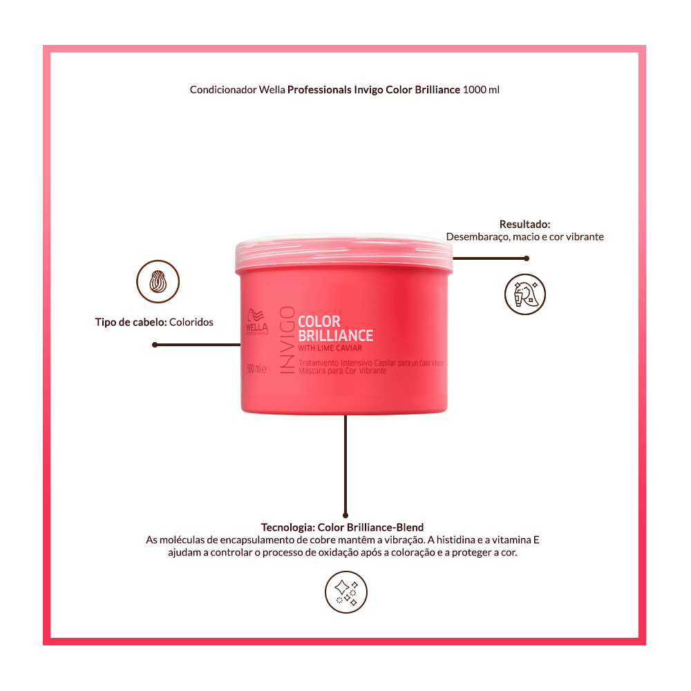 Máscara para Cuidado da Cor Invigo Color Brilliance Wella Professionals 500ml