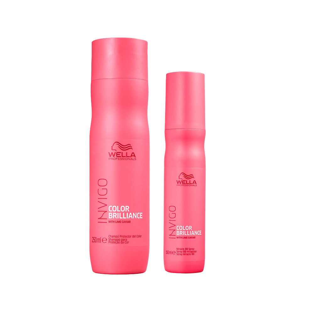 Kit Wella Professionals Invigo Color Brilliance Shampoo 250 Ml + Leave-in Bb Milagroso 150 Ml