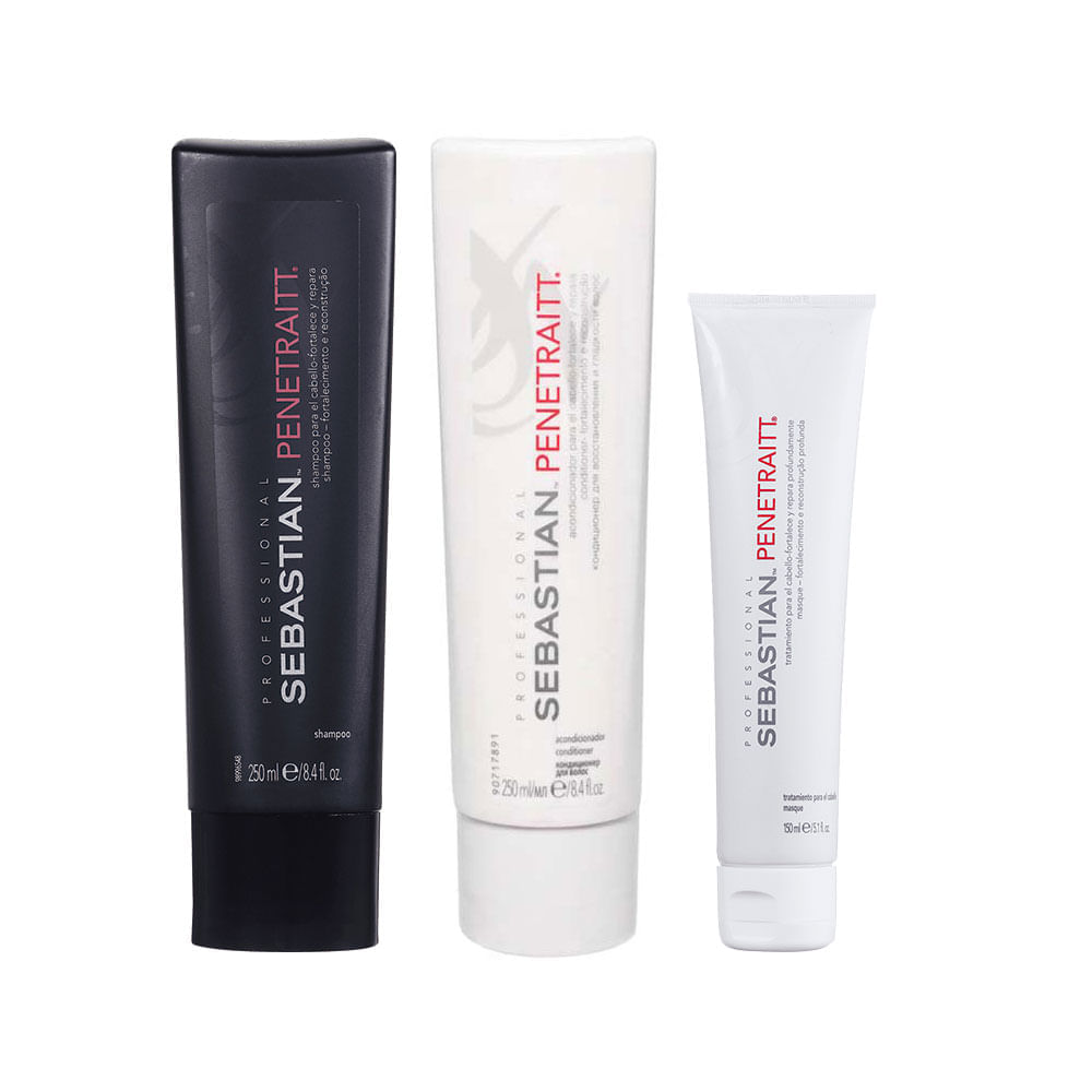 Kit Sebastian Professional Penetraitt Shampoo 250 ml + Condicionador 250 ml + Máscara 150 ml