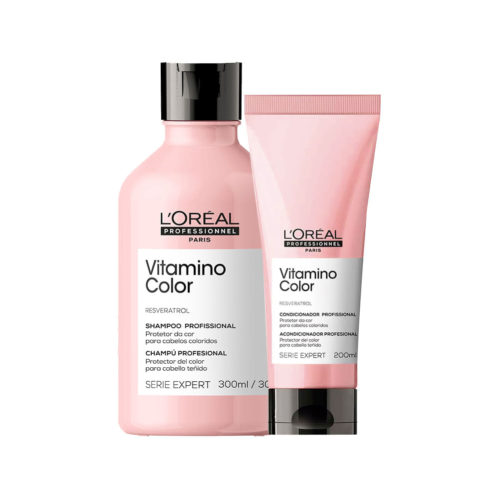 Kit L'Oréal Professionnel  Serie Expert Vitamino Color Shampoo 300 ml + Condicionador 200 ml