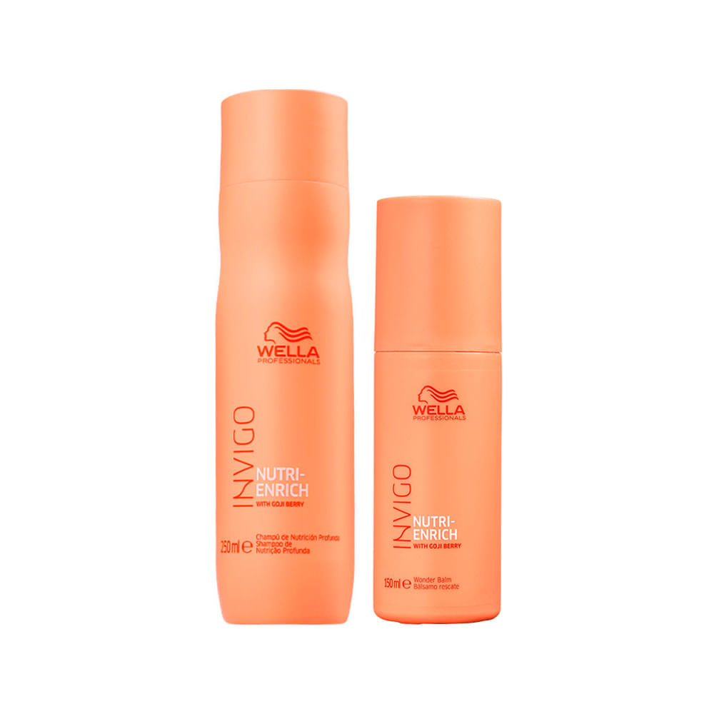 Kit Wella Professionals Invigo Nutri Enrich Shampoo 250 Ml + Leave-in Wonder 150 Ml