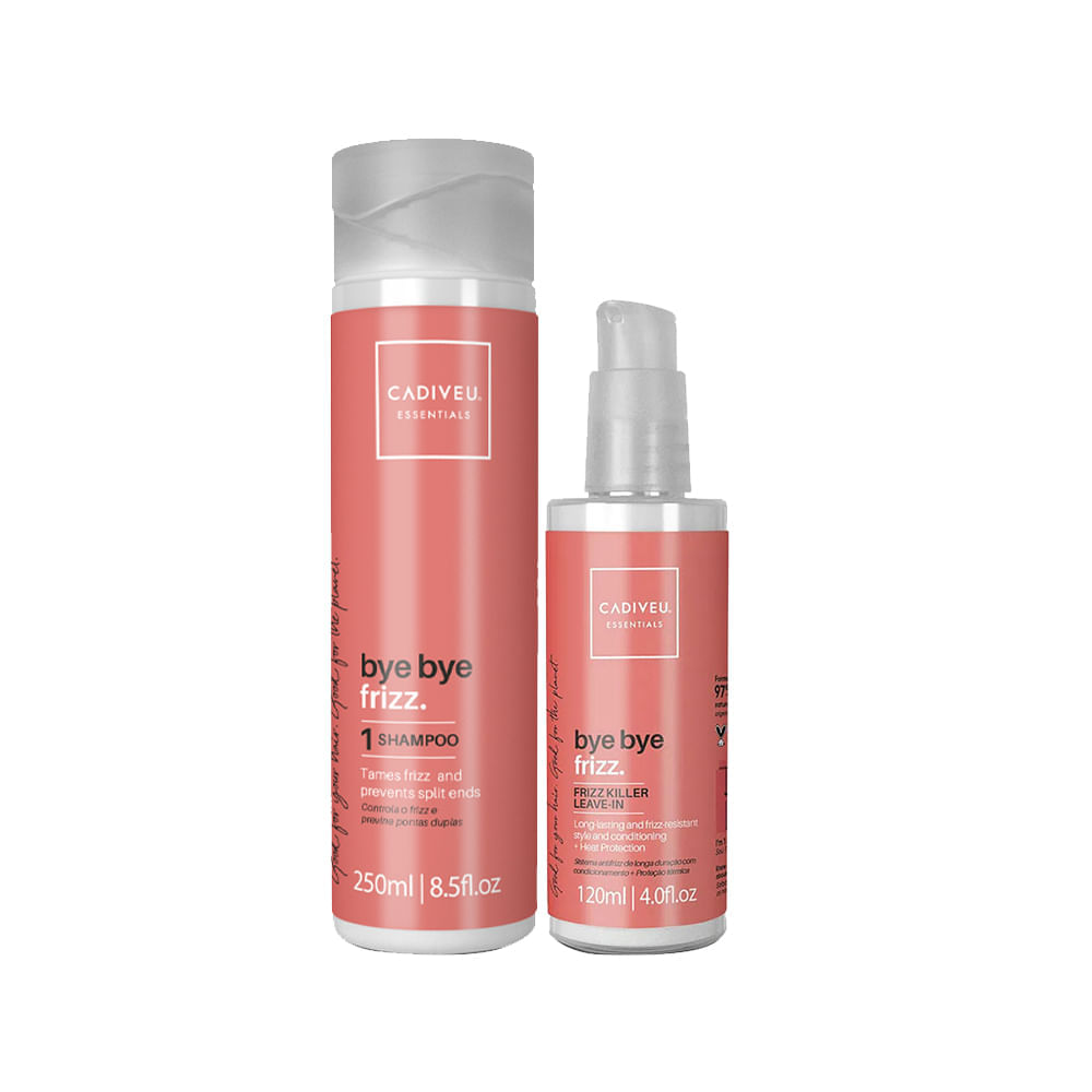 Kit Cadiveu Essentials Bye Bye Frizz Shampoo 250 ml + Leave- in Frizz Kiler 120 ml
