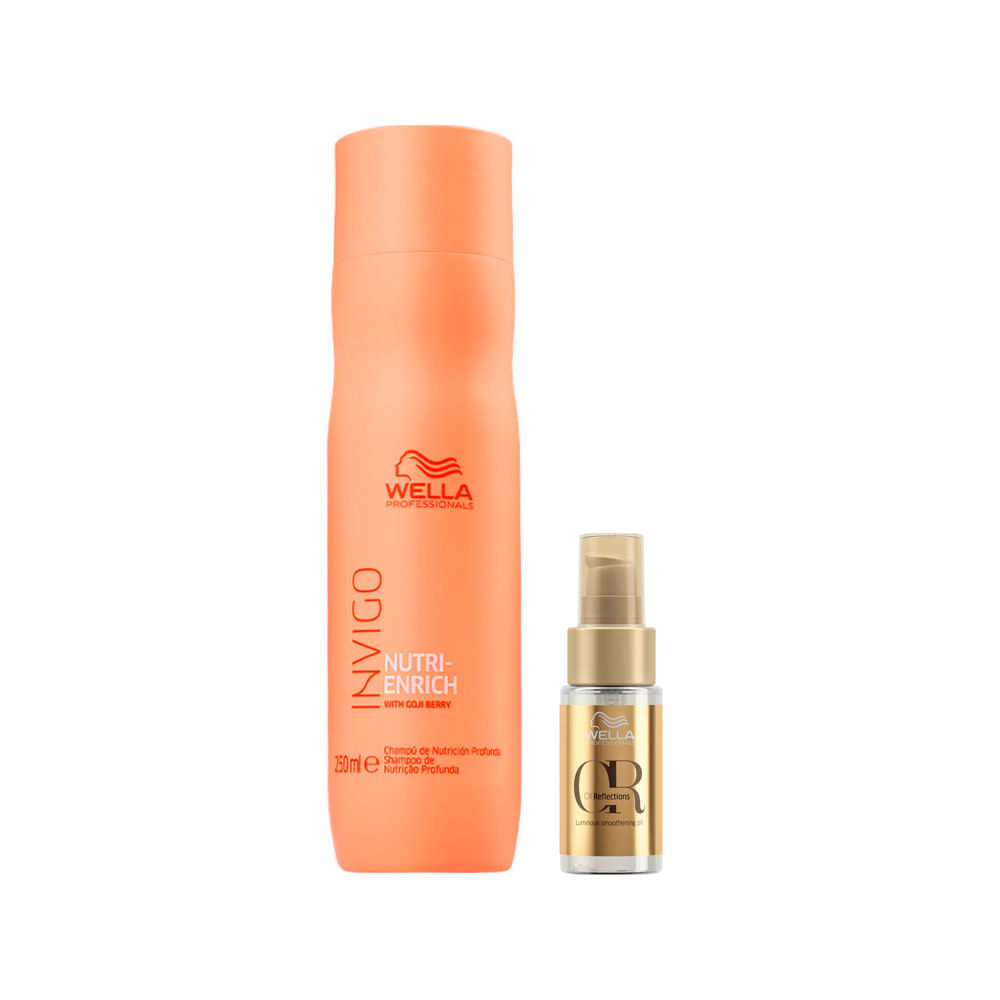 Kit Wella Professionals Invigo Nutri Enrich Shampoo 250 ml + Óleo Capilar 30 ml