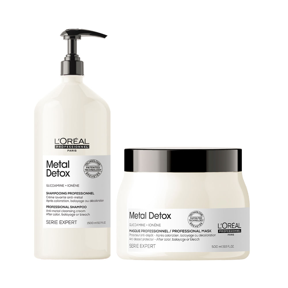Kit L'oréal Professionnel Serie Expert Metal Detox - Shampoo 1500 Ml + Máscara 500 G