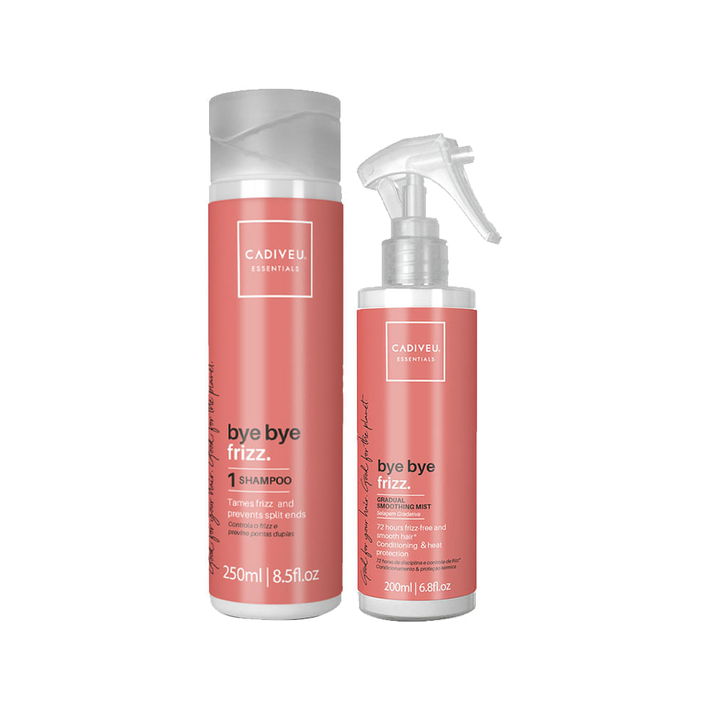 Kit Cadiveu Essentials Bye Bye Frizz Shampoo 250 ml + Leave- in Selagem 200 ml