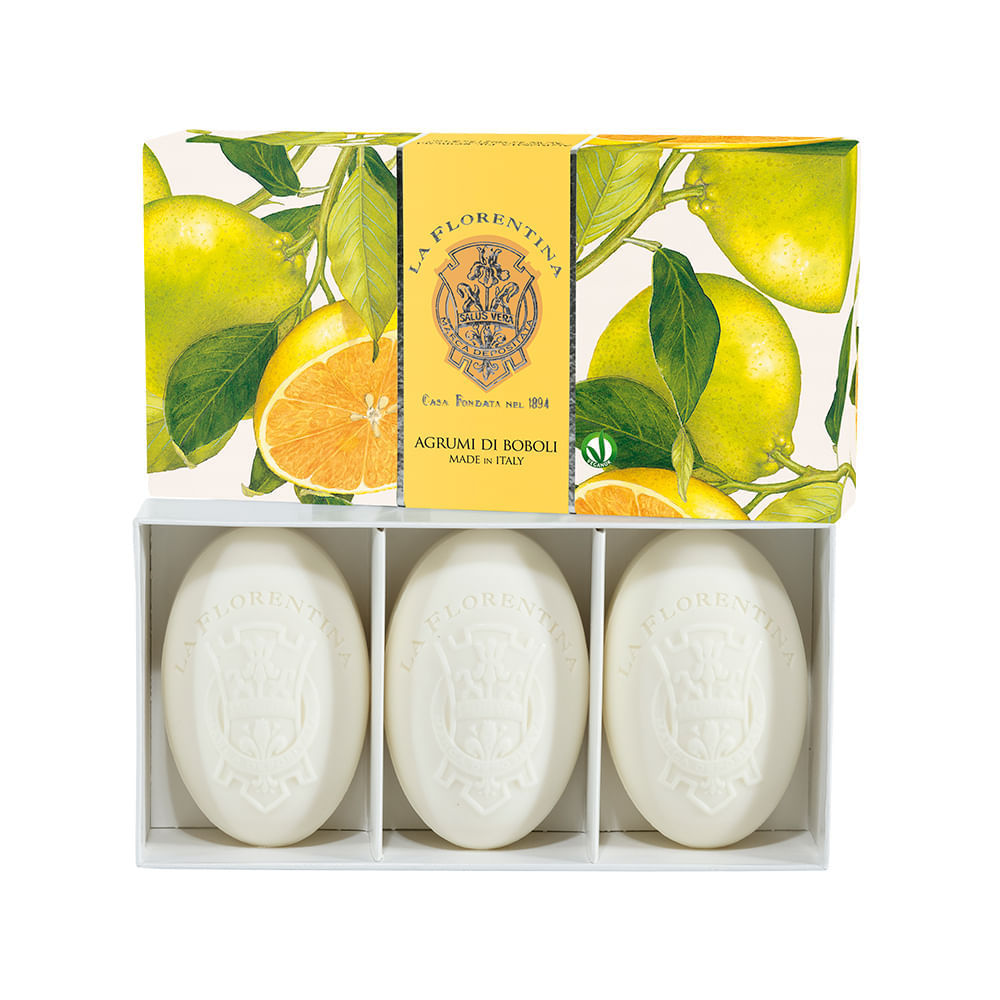 Kit Sabonete Em Barra La Florentina Boboli Citrus 3 Unidades 150 G