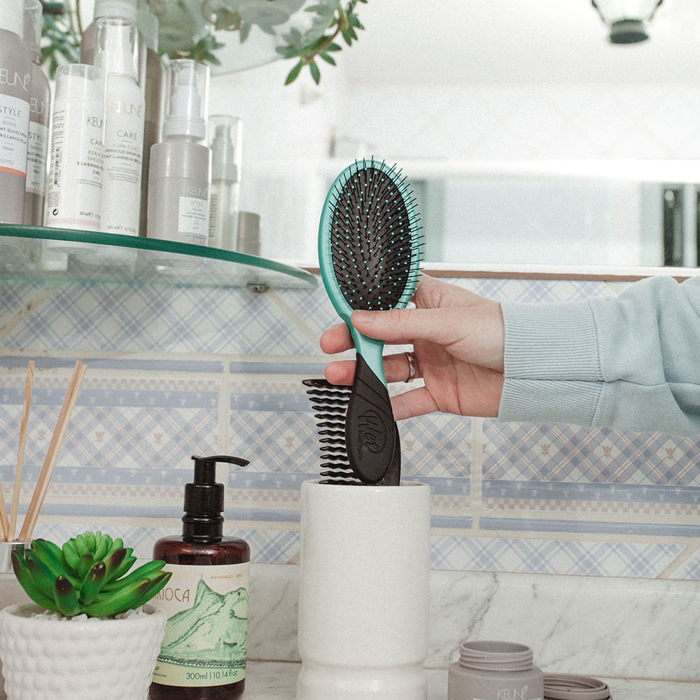 Escova para Desembaraçar WetBrush Pro Detangler Verde e Preta