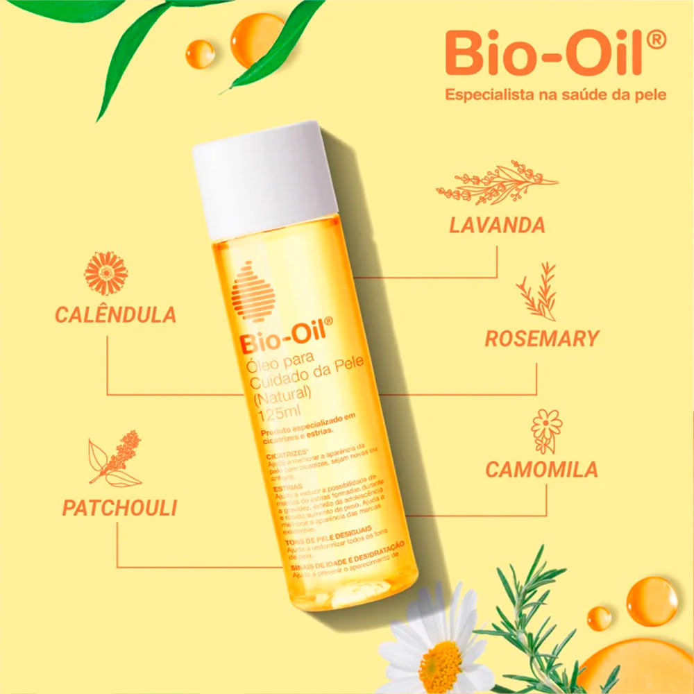 Óleo Corporal Cicatrizante Bio-Oil Natural 125 ml