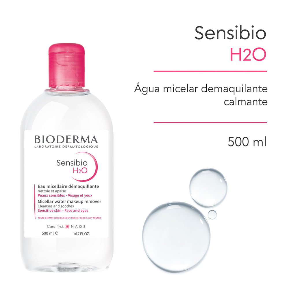 Água Micelar Facial de Limpeza Bioderma Sensibio H2O 500 ml