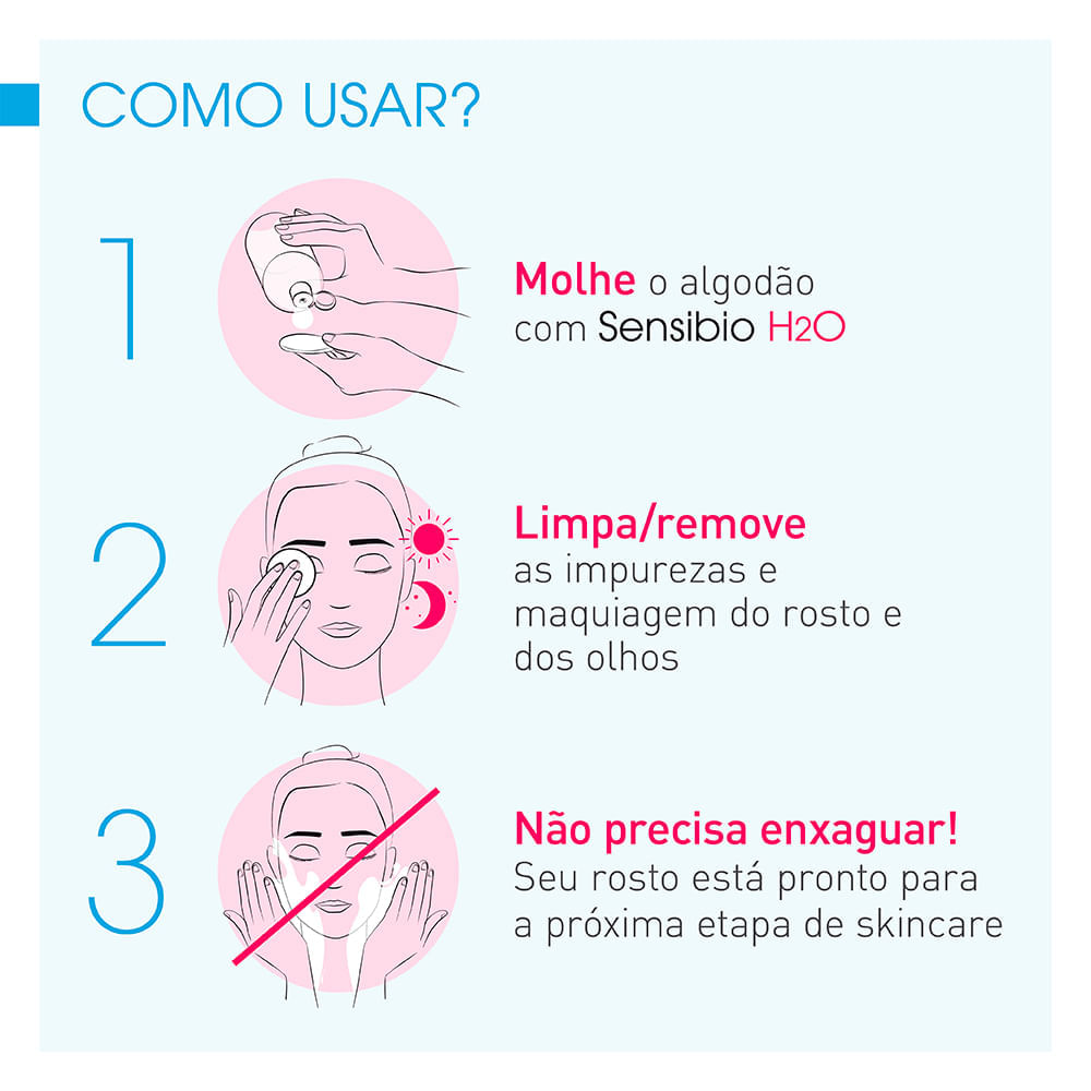 Água Micelar Facial de Limpeza Bioderma Sensibio H2O 500 ml