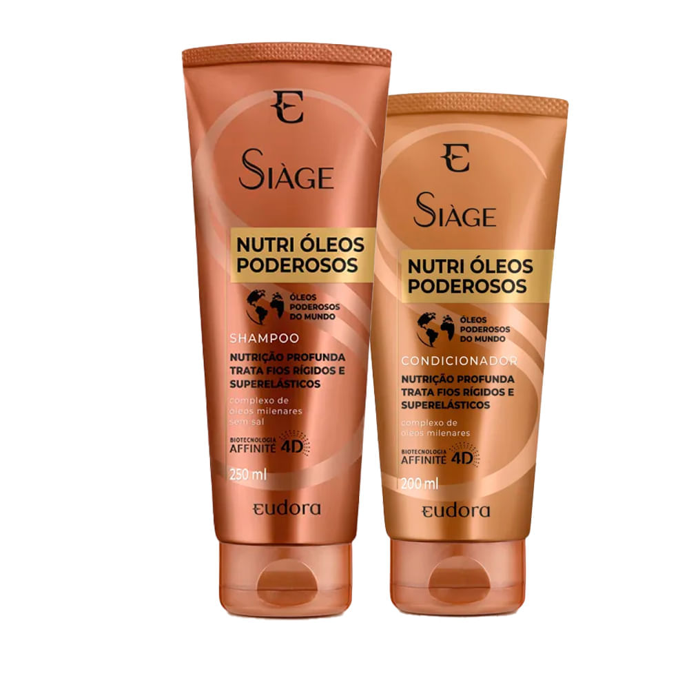 Kit Eudora Siàge Shampoo e Condicionador Nutri Óleos Poderosos
