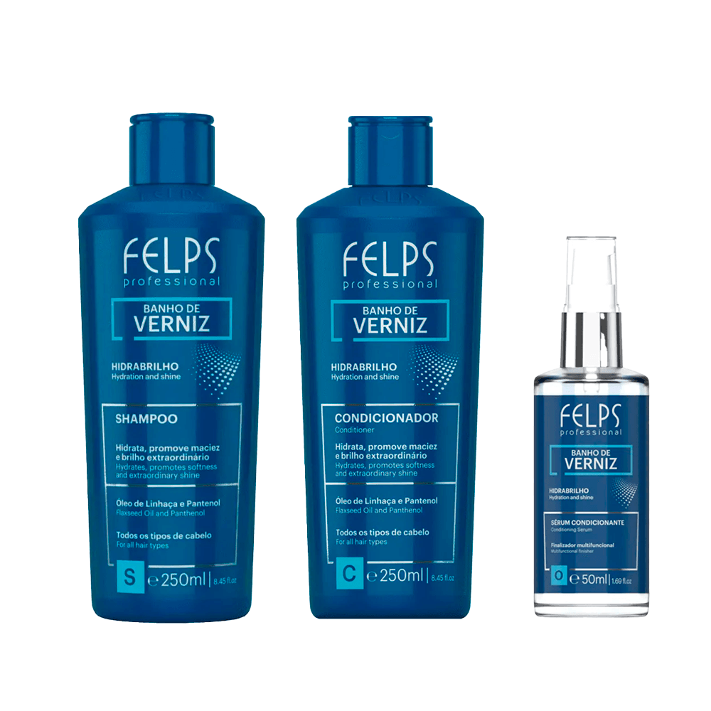 Kit Felps Shampoo 250ml + Condicionador 250ml + Sérum Condicionante 50ml