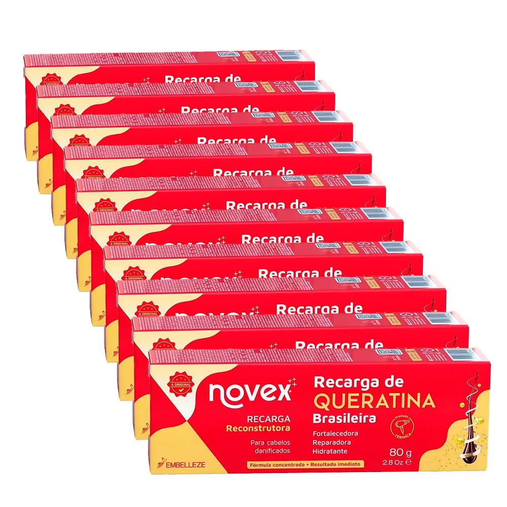 Kit Recarga De Queratina Novex 10 Unidades 80g Cada