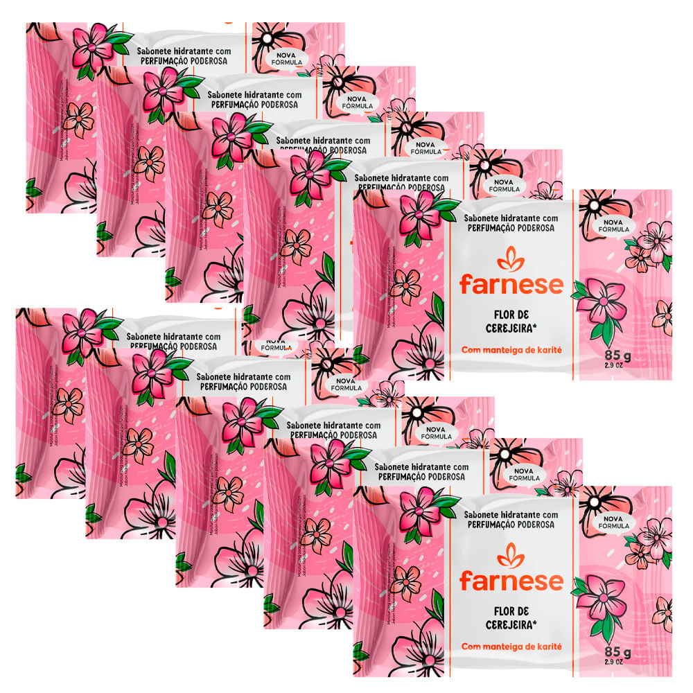 Kit Sabonete Flor De Cerejeira Farnese 10 Unidades