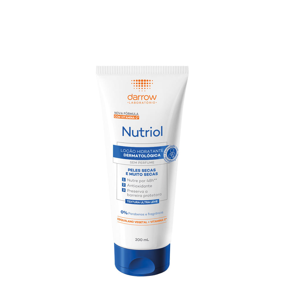 Loção Hidratante Corporal Darrow Nutriol Sem Perfume 200 Ml